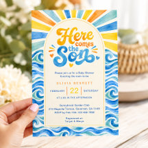 Here Comes The Son Baby Shower Coastal Sunshine