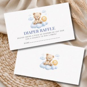 Here Comes The Son Baby Shower Diaper Raffle  Enclosure Card