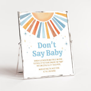 Here Comes the Son Baby Shower Don't Say Baby Poster