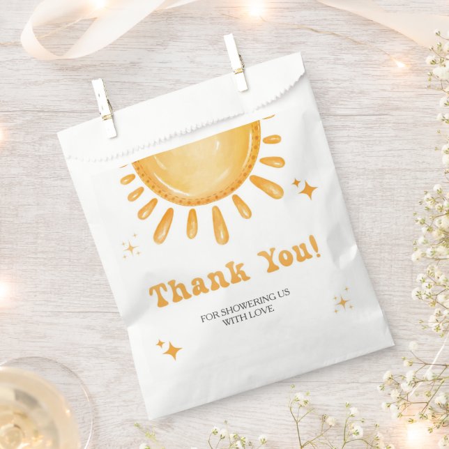 Here Comes The Son Baby Shower Favour Bags (Clipped)