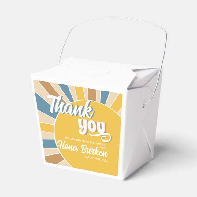 Here comes the Son Baby Shower Favour Box (Front Side)