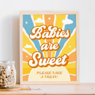 Here Comes the Son Baby Shower Favour Poster