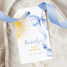 Here Comes The Son Baby Shower Gift Tags