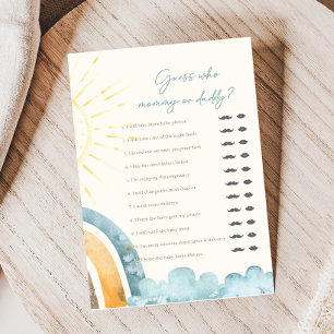 Here Comes The Son Baby Shower Guess Who Game