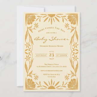 Here Comes The Son Baby Shower Invitation