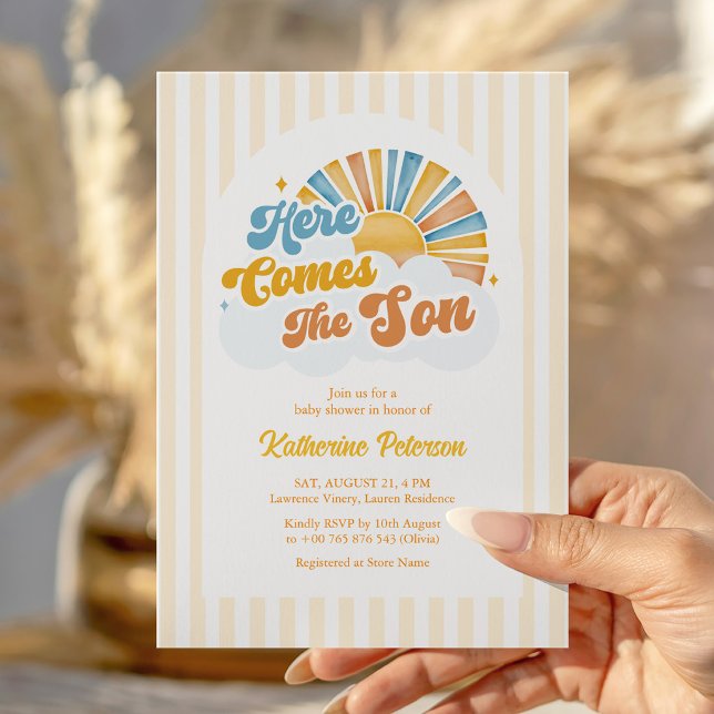 Here Comes the Son Baby Shower Invitation (Creator Uploaded)