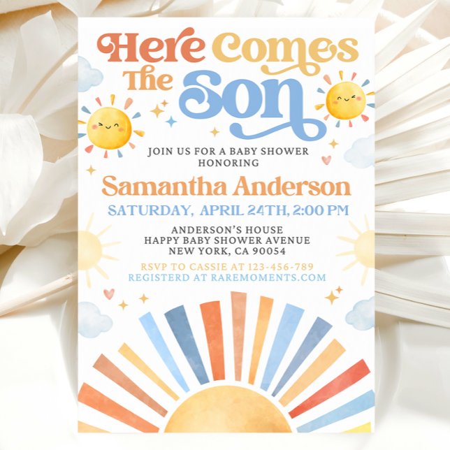 Here Comes The Son Baby Shower Invitation (Creator Uploaded)