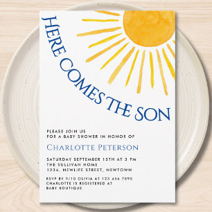 Here Comes The Son Baby Shower Invitation