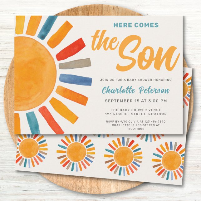 Here Comes the Son Baby Shower Invitation (Creator Uploaded)