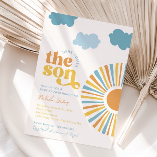 Here Comes The Son Baby Shower Invitation (Creator Uploaded)