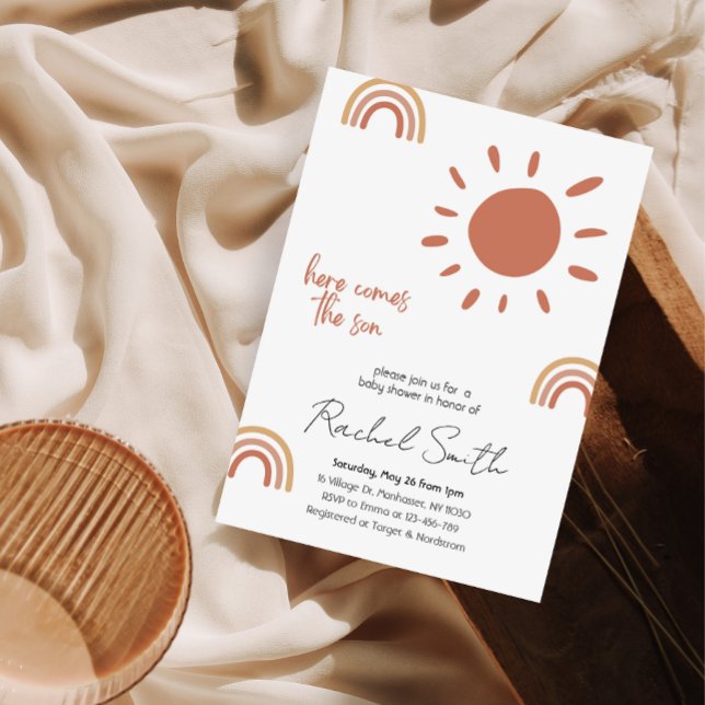 here comes the son baby shower Invitation (Creator Uploaded)