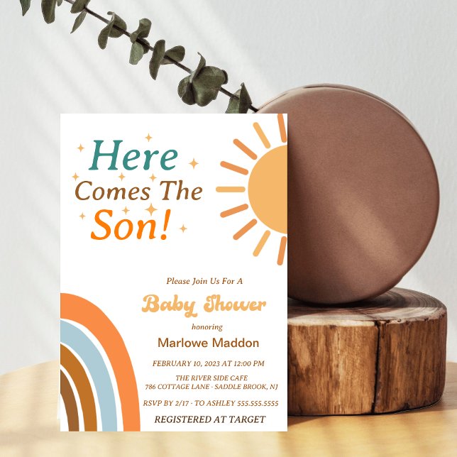 Here Comes The Son Baby Shower Invitation (Creator Uploaded)