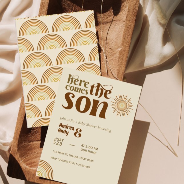 Here comes the son baby shower Invitation (Creator Uploaded)