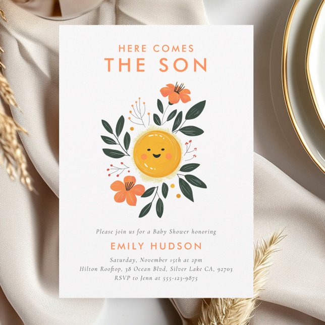 Here Comes the Son Baby Shower Invitation (Creator Uploaded)