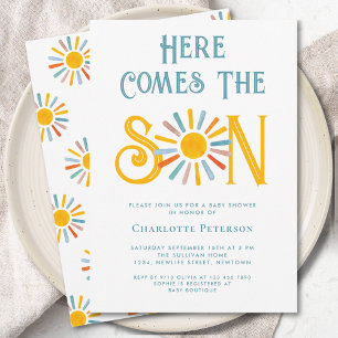 Here Comes The Son Baby Shower Invitation