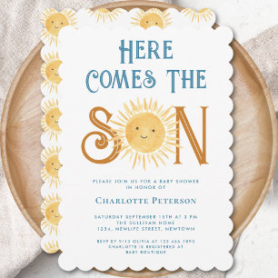 Here Comes The Son Baby Shower  Invitation