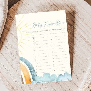 Here Comes The Son Baby Shower Name Race Game