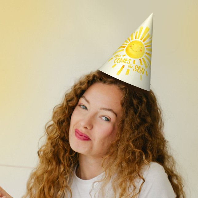 Here comes the son baby shower  party hat (Creator Uploaded)