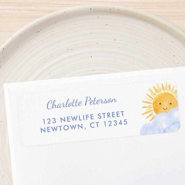 Here Comes The Son Baby Shower Return Address (Creator Uploaded)