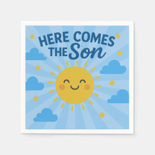 Here Comes the Son Baby Shower- Sunshine  Napkin