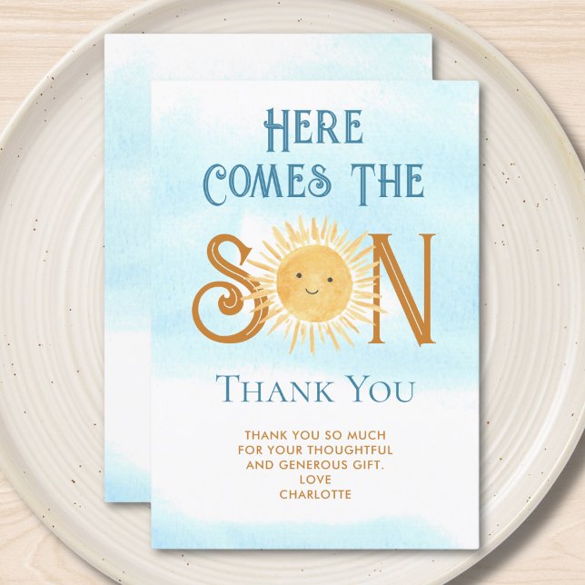 Here Comes The Son Baby Shower Thank You (Creator Uploaded)