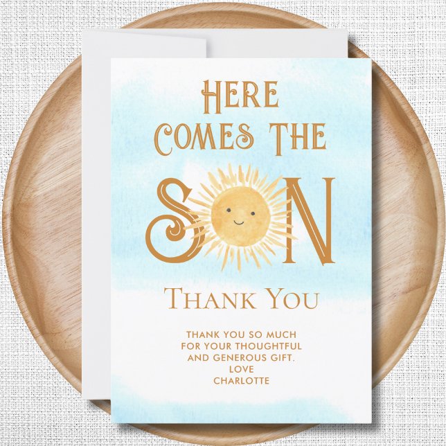 Here Comes The Son Baby Shower Thank You (Creator Uploaded)