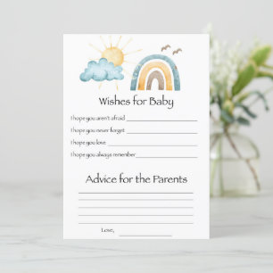 Here Comes The Son Baby Wishes Activity Card