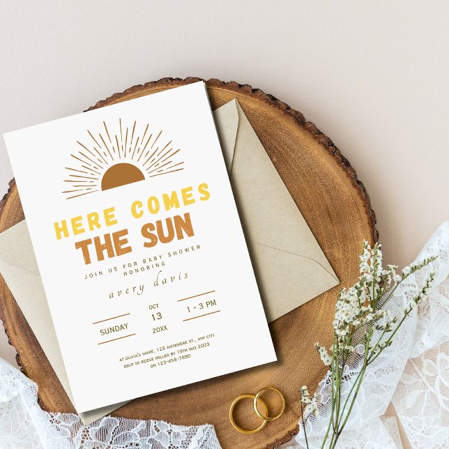 Here Comes the Son  boho Baby Shower Invite  (Creator Uploaded)
