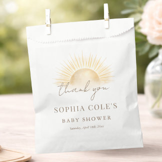 Here Comes The Son Boho Sun Baby Shower Thank You Favour Bags