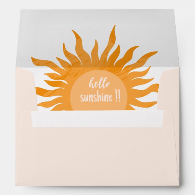 Here comes the son boho Sunshine baby shower Envelope (Back (Bottom))