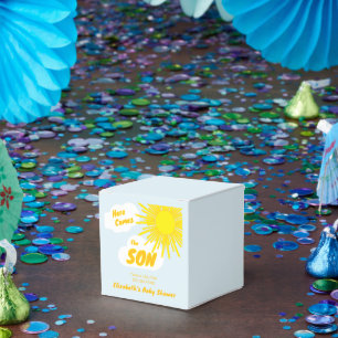 Here Comes The Son Boy Baby Shower Favour Box