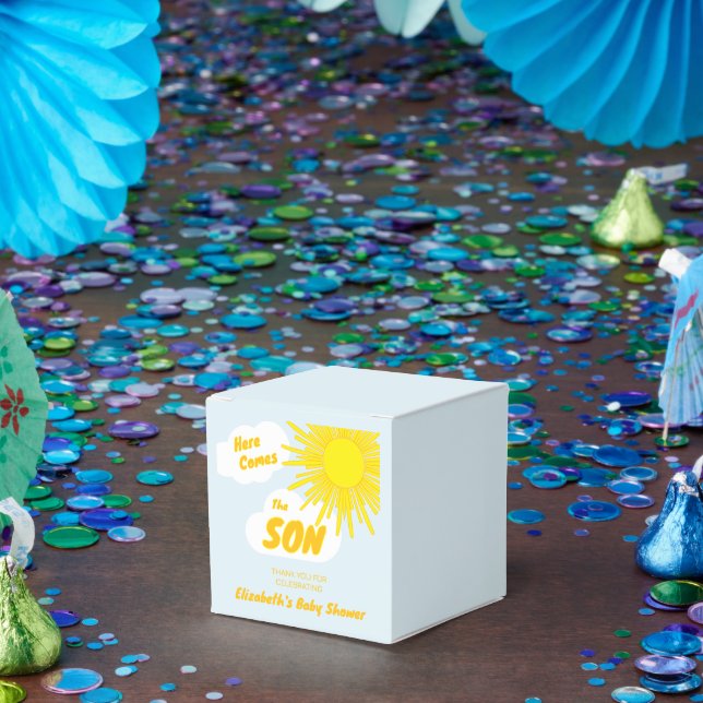 Here Comes The Son Boy Baby Shower Favour Box (Party)