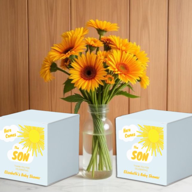 Here Comes The Son Boy Baby Shower Favour Box (Creator Uploaded)