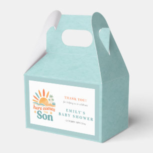 Here Comes The Son Boy Baby Shower Favour Box