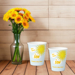 Here Comes The Son Boy Baby Shower Paper Cups