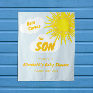 Here Comes The Son Boy Baby Shower Tapestry