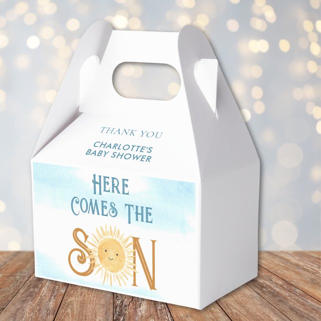 Here Comes The Son Boy's Baby Shower Favour Box (Creator Uploaded)