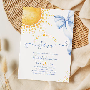 Here Comes the Son Coquette Baby Shower Invitation