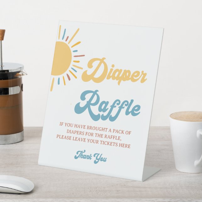 Here Comes The Son Diaper Raffle Sign (In SItu)