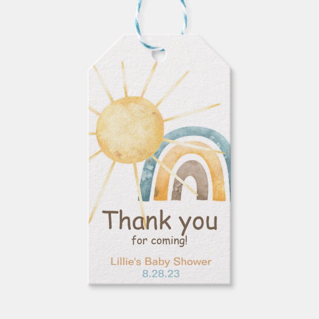 Here Comes The Son Favour Tag (Front)