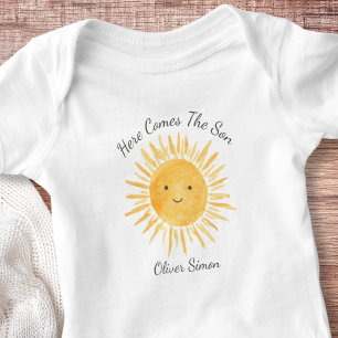 Here Comes The Son Personalized  Baby Bodysuit