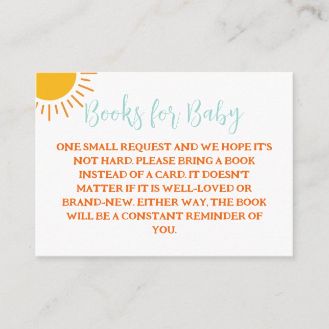 Here Comes the Son retro Books for Baby Enclosure Card (Front)