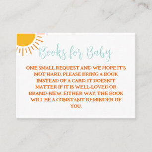Here Comes the Son retro Books for Baby Enclosure Card