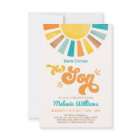 Here Comes the Son Retro Sun Boy Baby Shower