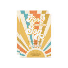 Here Comes The Son Retro Sunshine Boy Baby Shower