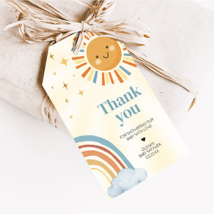 Here Comes the Son Retro Sunshine Favour Tags