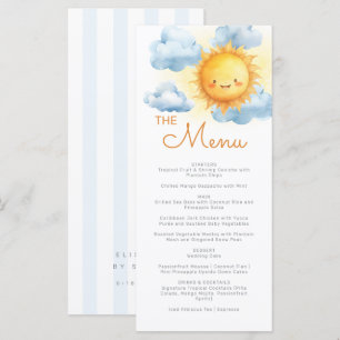 Here Comes The Son Stripes Baby Shower Menu
