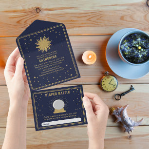 Here Comes The Son   Sun Tarot Baby Shower All In One Invitation