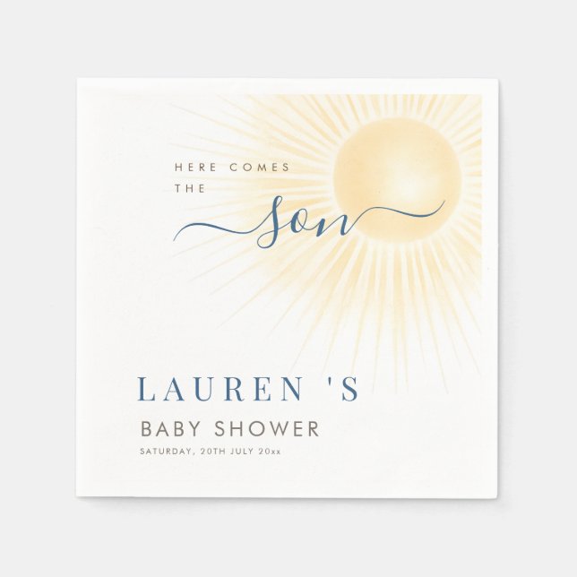 Here Comes The Son Sunburst Napkin (Front)
