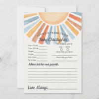 Here Comes the Son Sunshine Advice for Baby Card